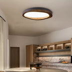 Timber Round Wood Ceiling Lamp — product and interior detail 3