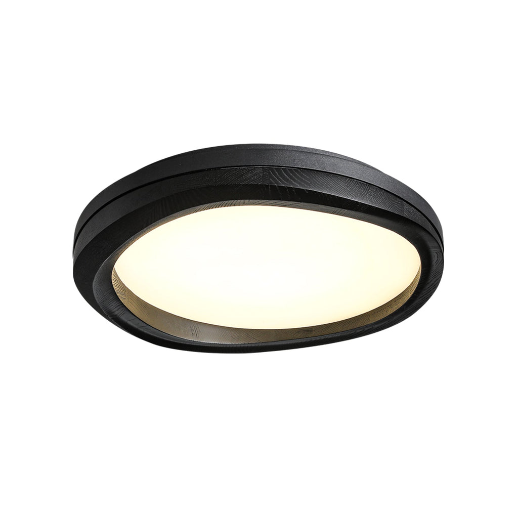 Timber Round Wood Ceiling Lamp — product and interior detail 6