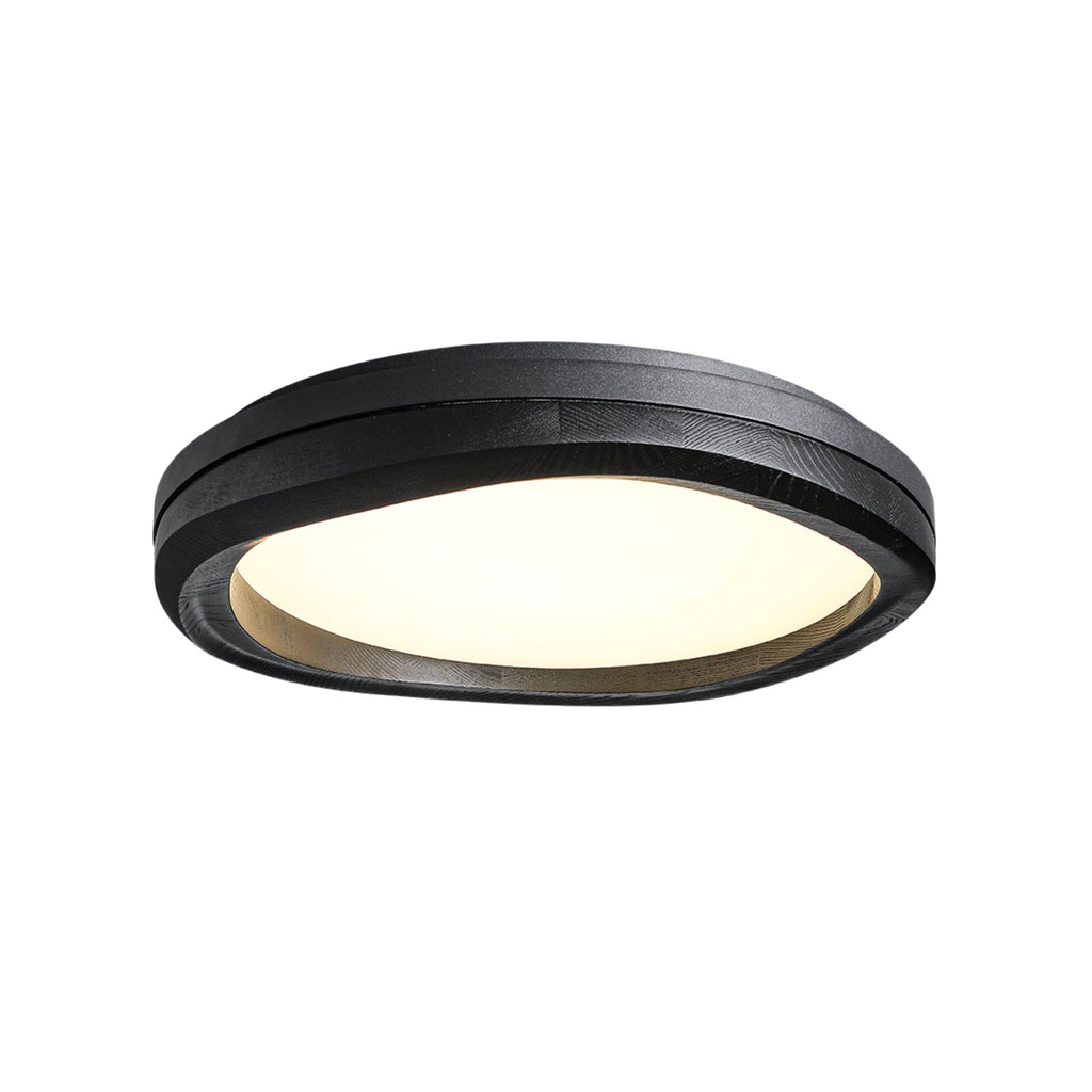 Timber Round Wood Ceiling Lamp — product and interior detail 7