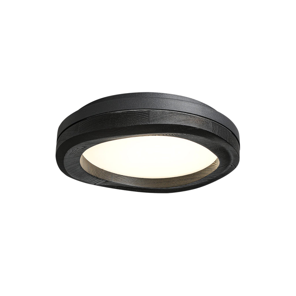 Timber Round Wood Ceiling Lamp — product and interior detail 8