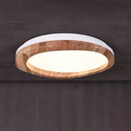 Timber Round Wood Ceiling Lamp — product and interior detail 10