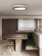 Timber Round Wood Ceiling Lamp — product and interior detail 14