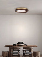 Timber Round Wood Ceiling Lamp — product and interior detail 15