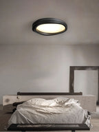 Timber Round Wood Ceiling Lamp — product and interior detail 16