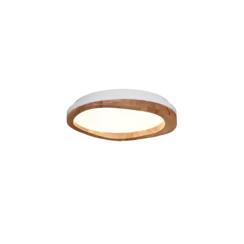 Timber Round Wood Ceiling Lamp — product and interior detail 28