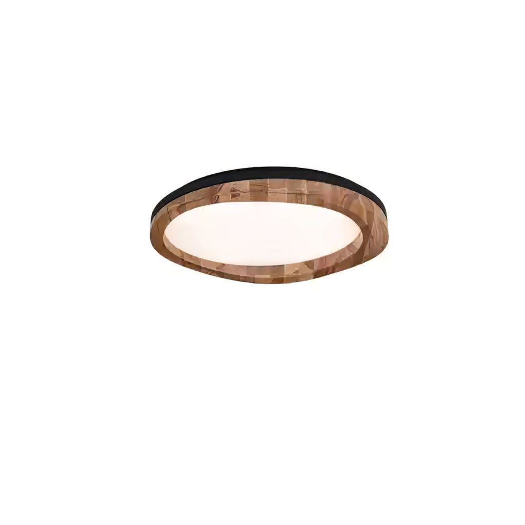 Timber Round Wood Ceiling Lamp — product and interior detail 30