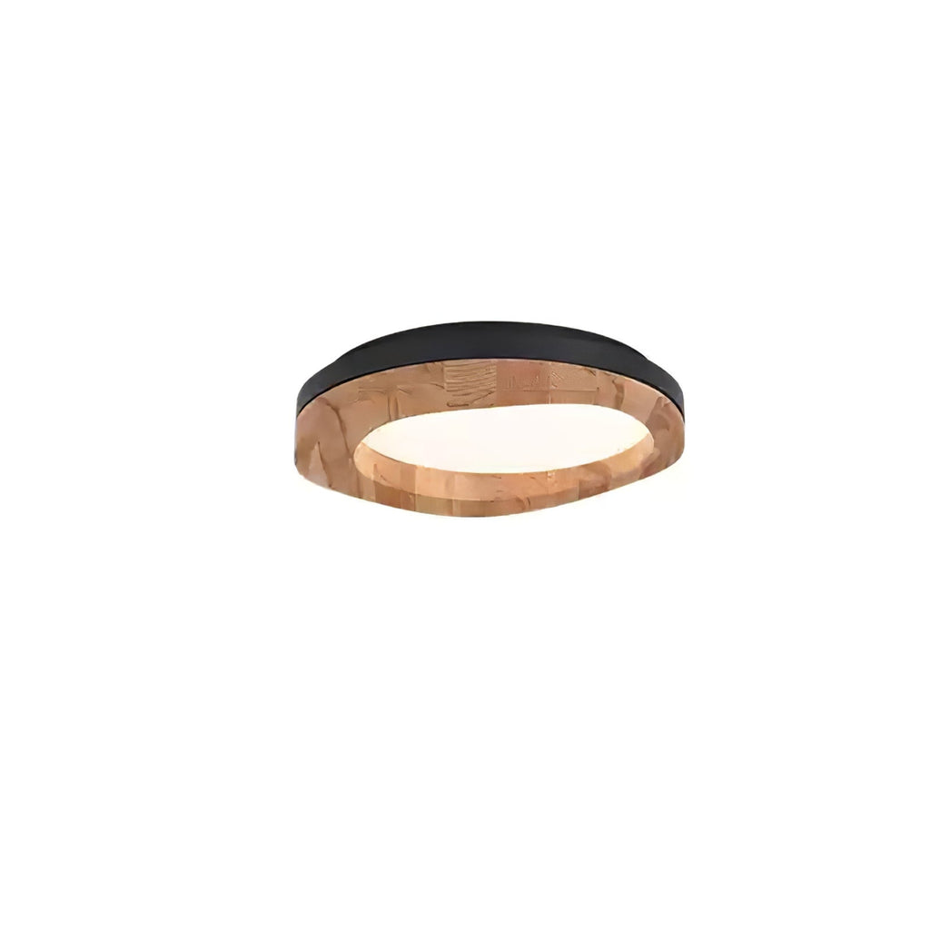 Timber Round Wood Ceiling Lamp — product and interior detail 34