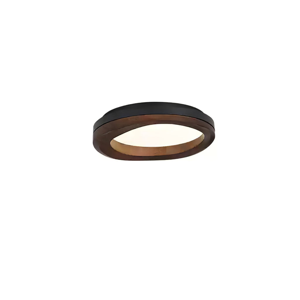 Timber Round Wood Ceiling Lamp — product and interior detail 36