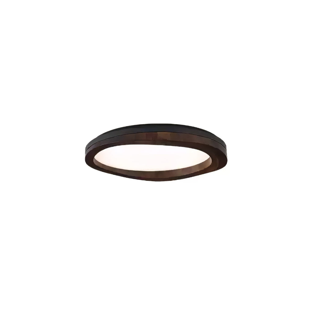 Timber Round Wood Ceiling Lamp — product and interior detail 40