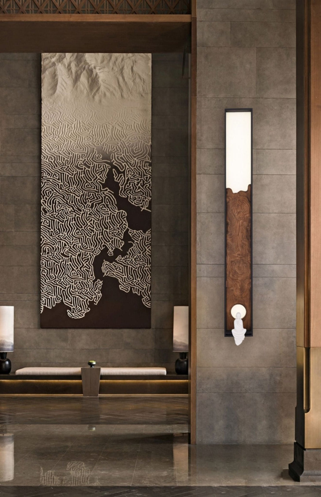 Topographic Lumen Sconce — product and interior detail 30