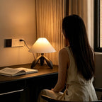 Trefoil Wood Table Lamp — product and interior detail 2