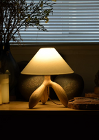 Trefoil Wood Table Lamp — product and interior detail 3