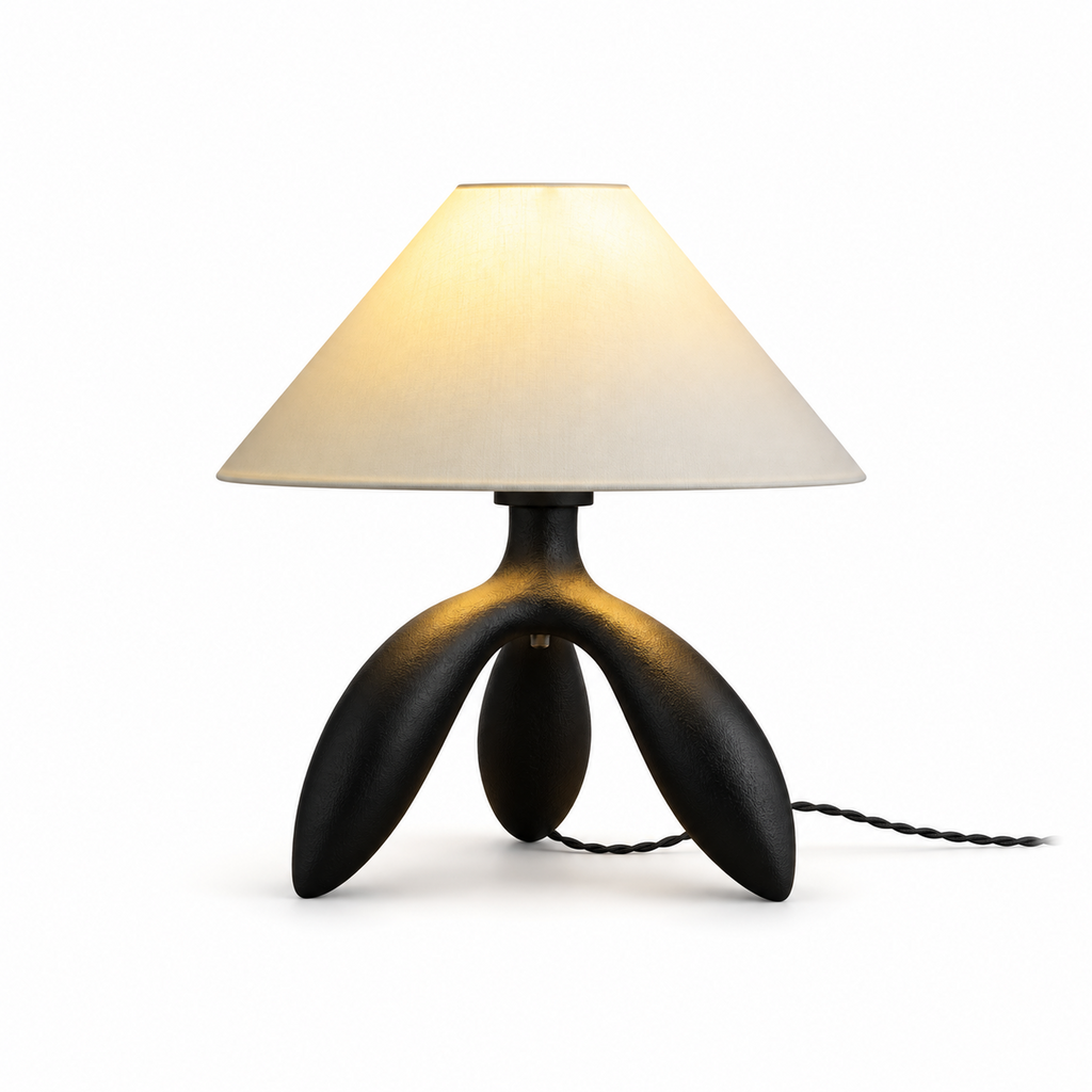 Trefoil Wood Table Lamp — product and interior detail 5