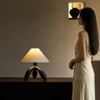 Trefoil Wood Table Lamp — product and interior detail 8