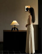 Trefoil Wood Table Lamp — product and interior detail 9
