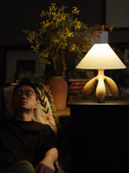 Trefoil Wood Table Lamp — product and interior detail 10