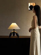 Trefoil Wood Table Lamp — product and interior detail 12