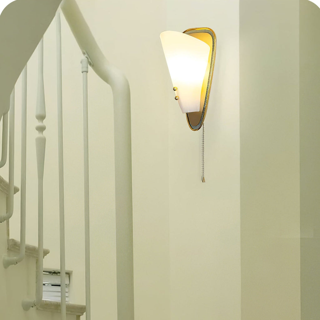 Trevane Triangular Tassel Wall Sconce — finish, form and room detail 4
