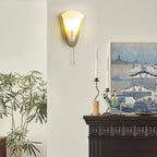 Trevane Triangular Tassel Wall Sconce — finish, form and room detail 6