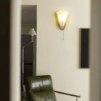 Trevane Triangular Tassel Wall Sconce — finish, form and room detail 7
