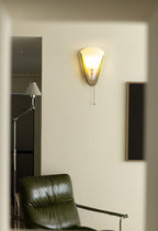 Trevane Triangular Tassel Wall Sconce — finish, form and room detail 10