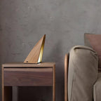 Triangular Wood Rechargeable LED Table Lamp — design and interior detail 2