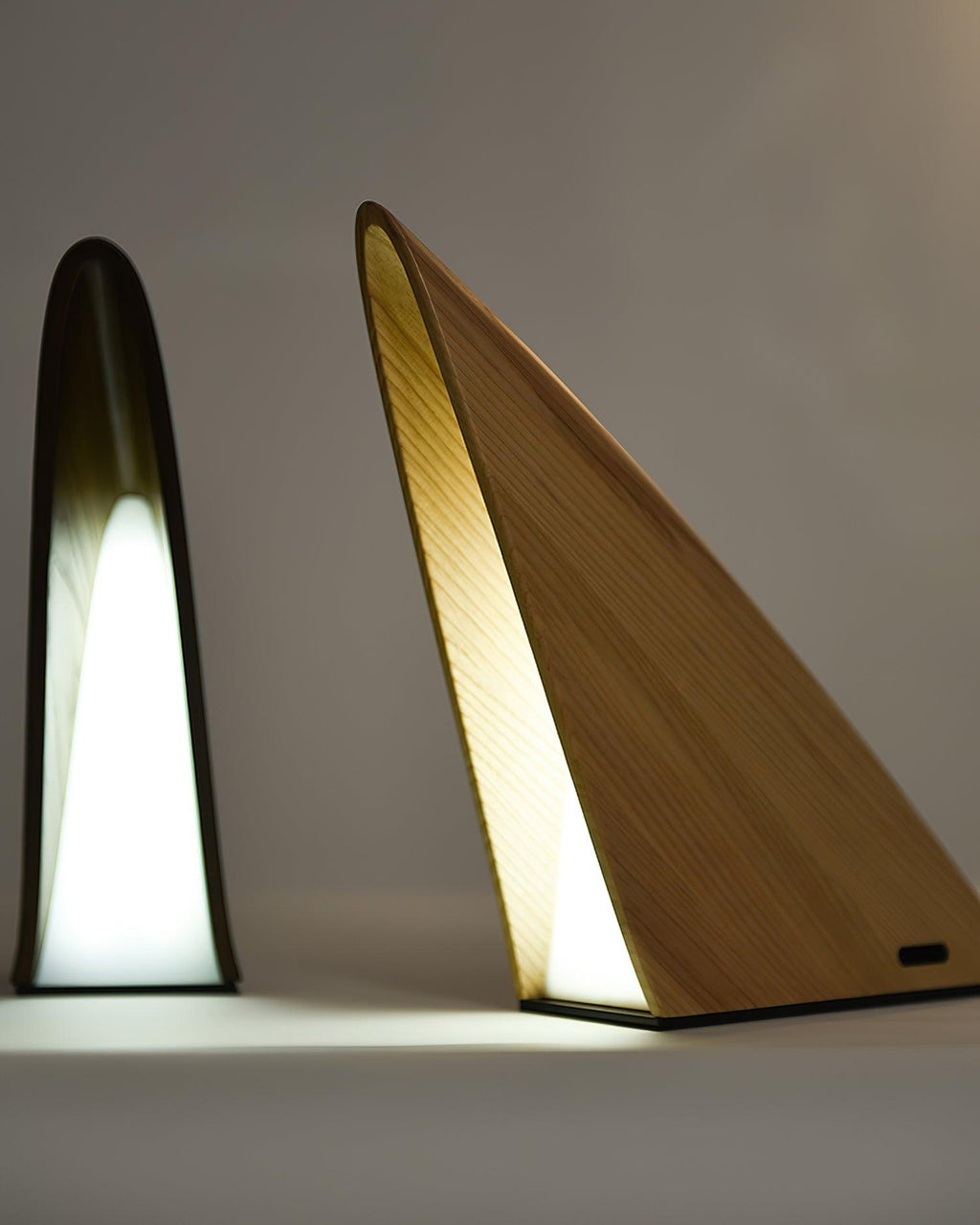 Triangular Wood Rechargeable LED Table Lamp — design and interior detail 7
