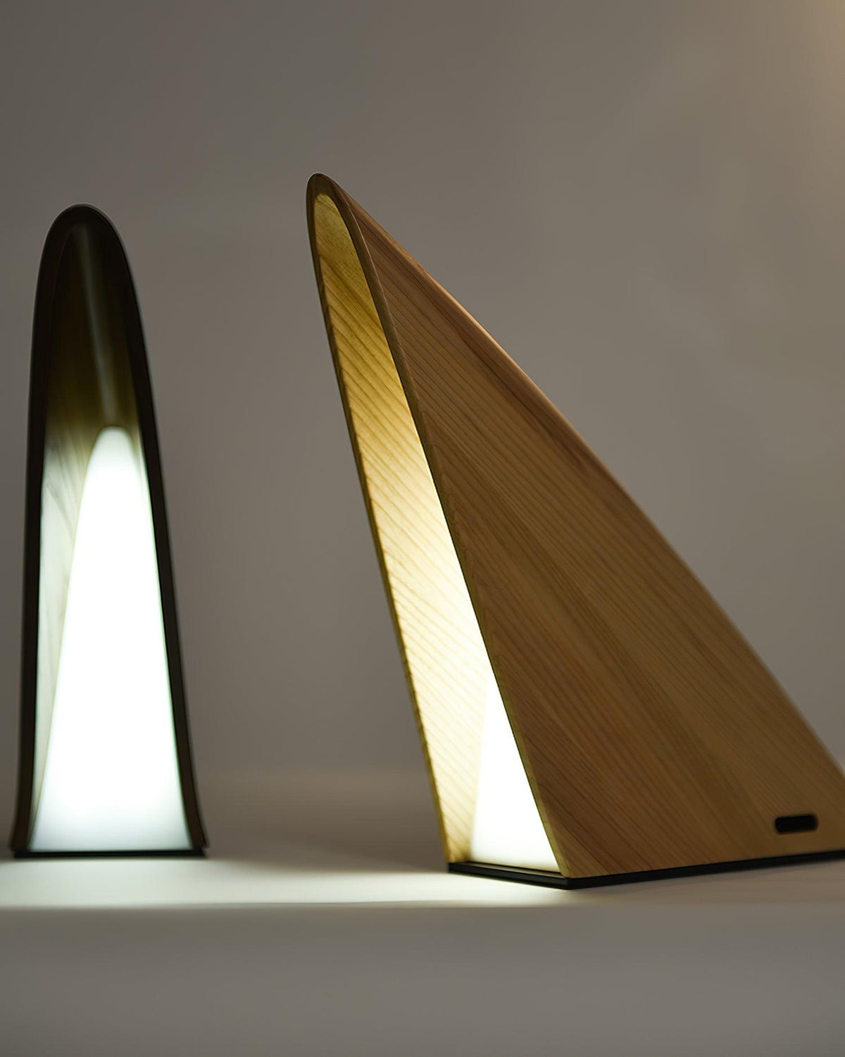 Triangular Wood Rechargeable LED Table Lamp — design and interior detail 7