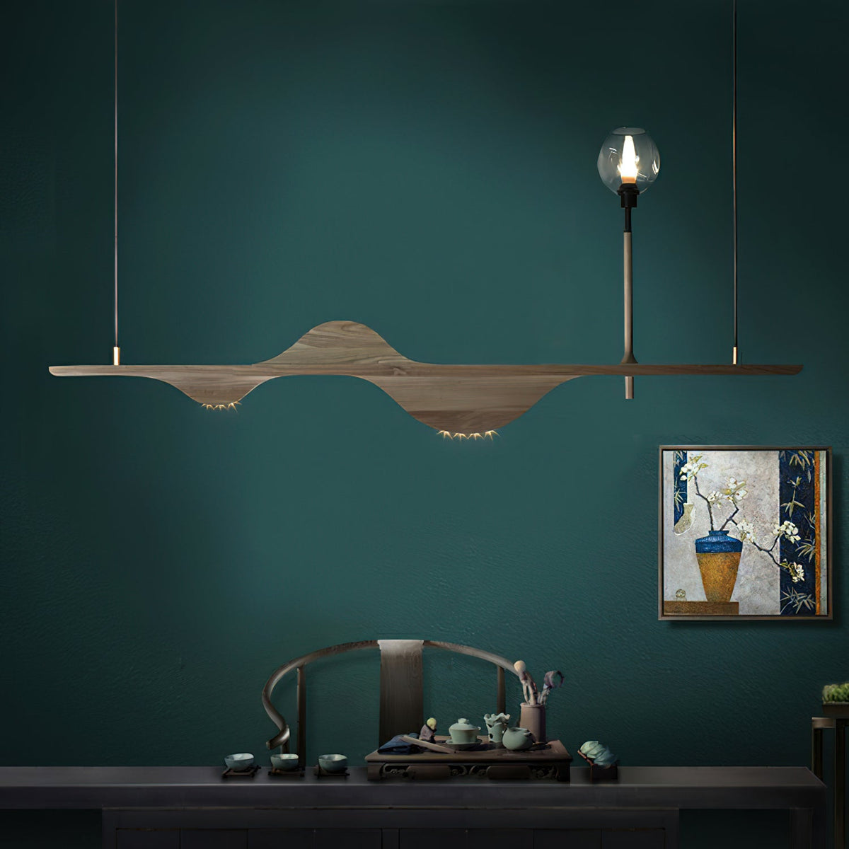Tsunami Wave Chandelier — product and interior detail 5