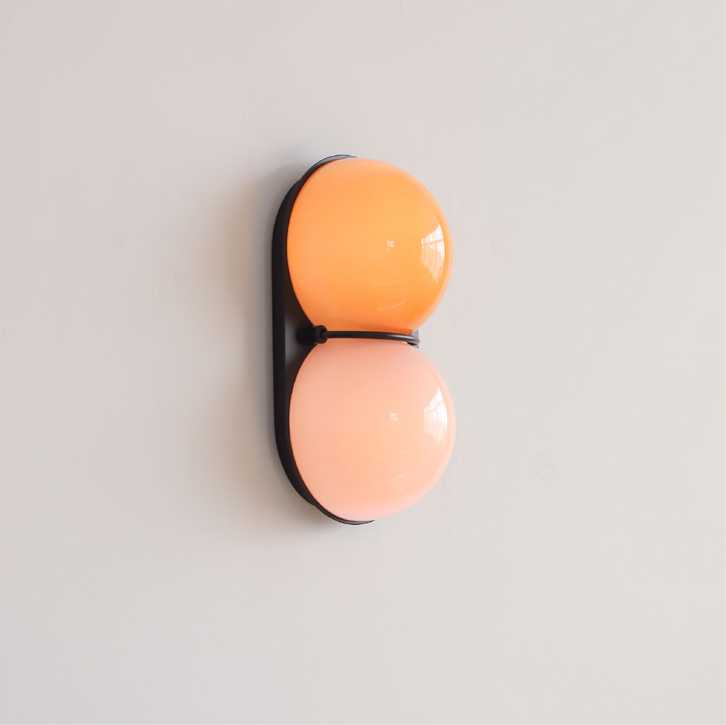 Two Globe Colored Glass Wall Sconce — design detail 5