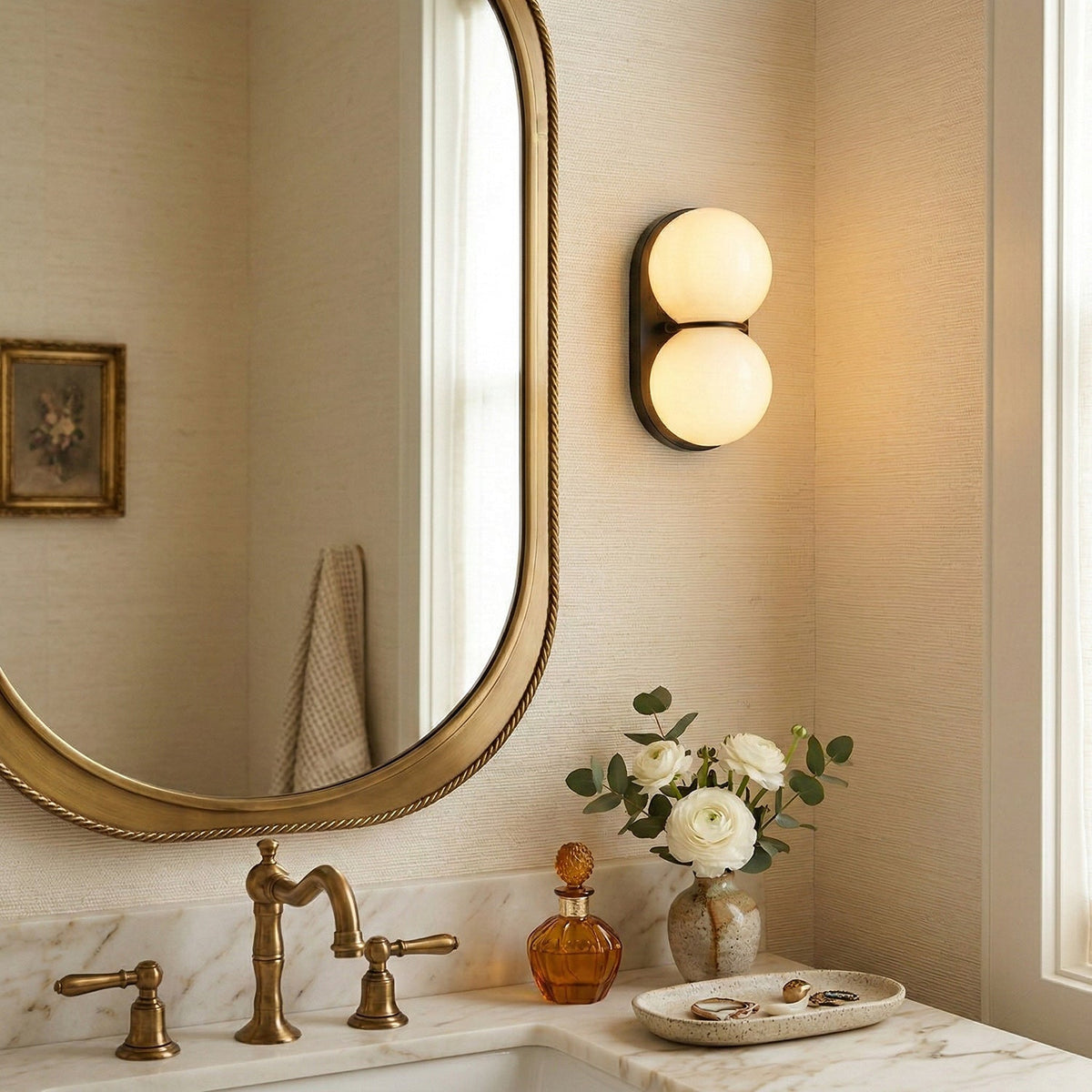 Two Globe Colored Glass Wall Sconce — design detail 21