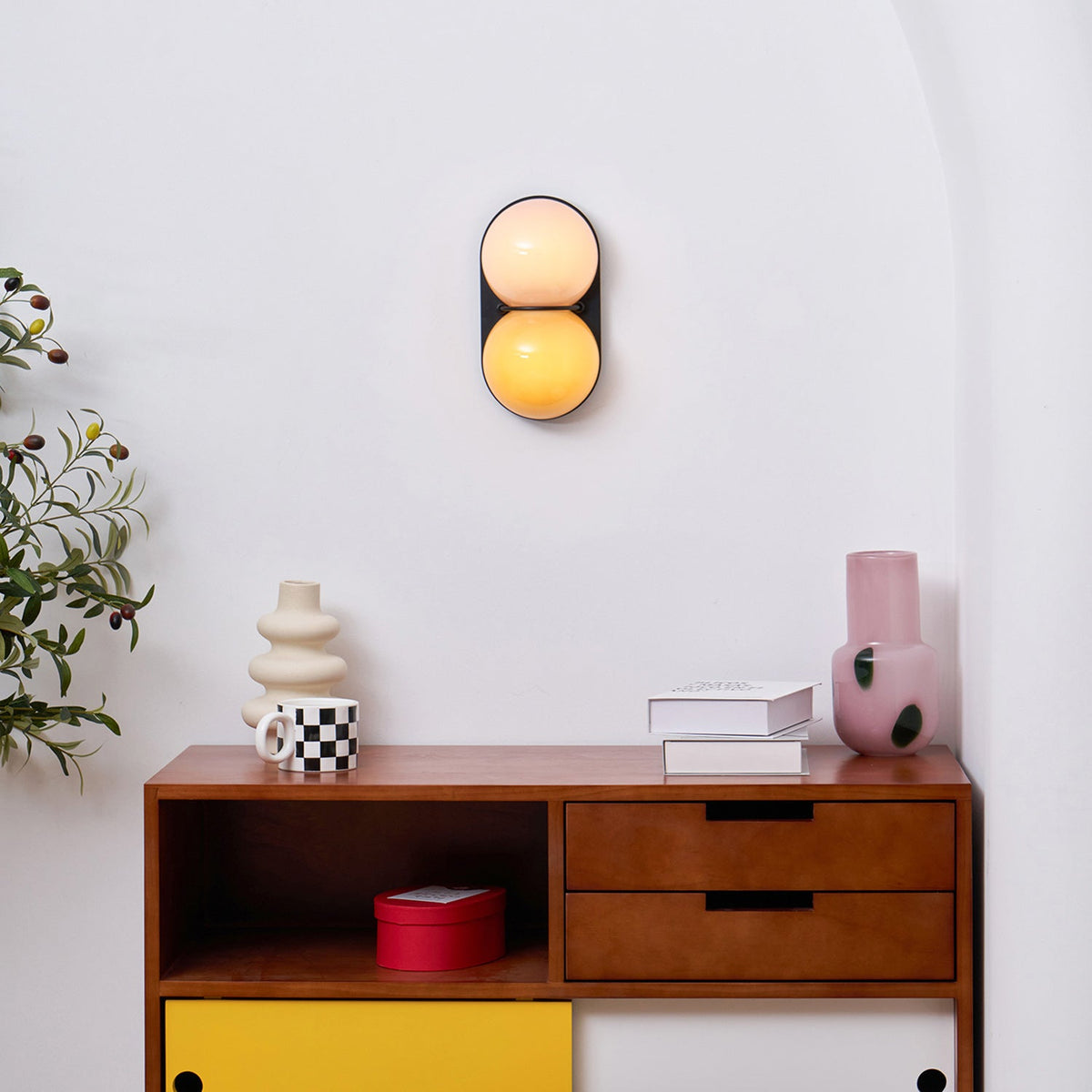 Two Globe Colored Glass Wall Sconce — design detail 40