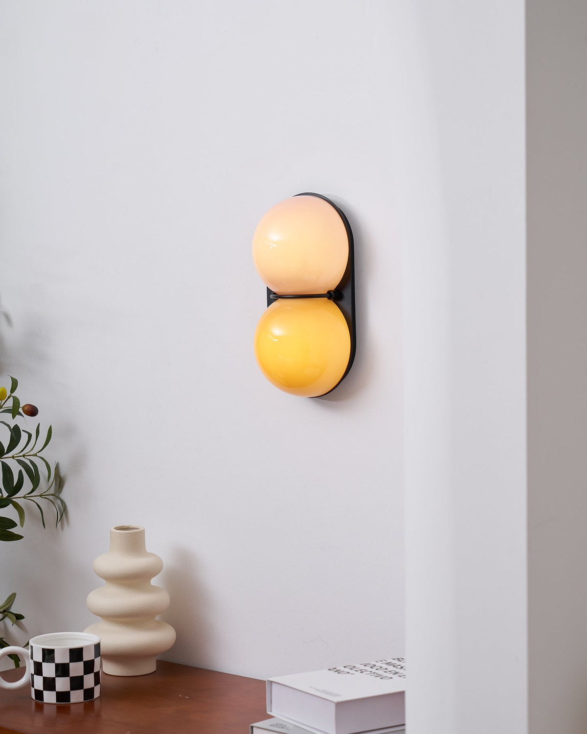 Two Globe Colored Glass Wall Sconce — design detail 48