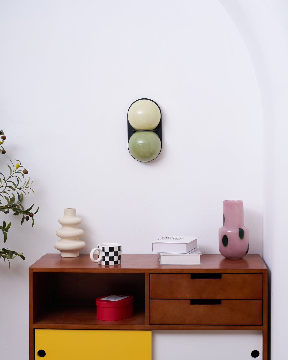 Two Globe Colored Glass Wall Sconce — design detail 49