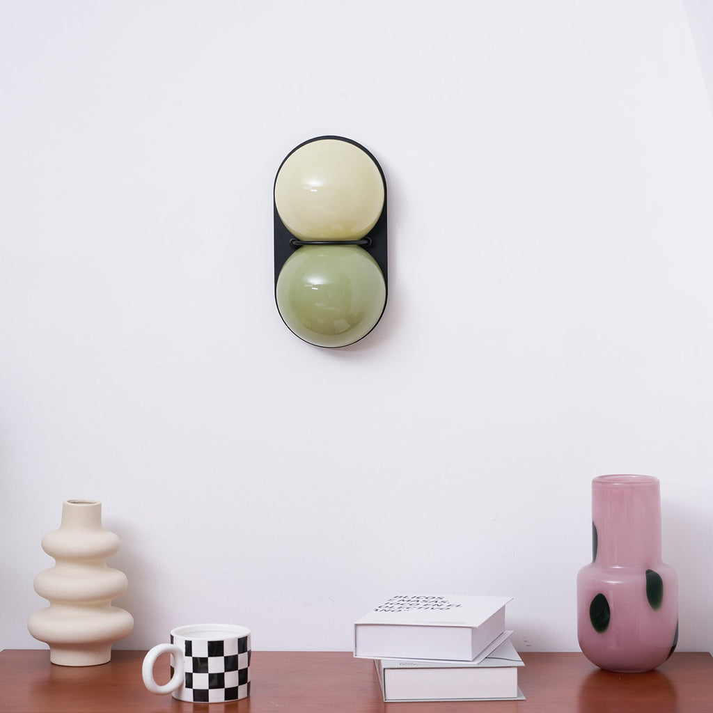 Two Globe Colored Glass Wall Sconce — design detail 50