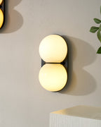 Two Globe Colored Glass Wall Sconce — design detail 62