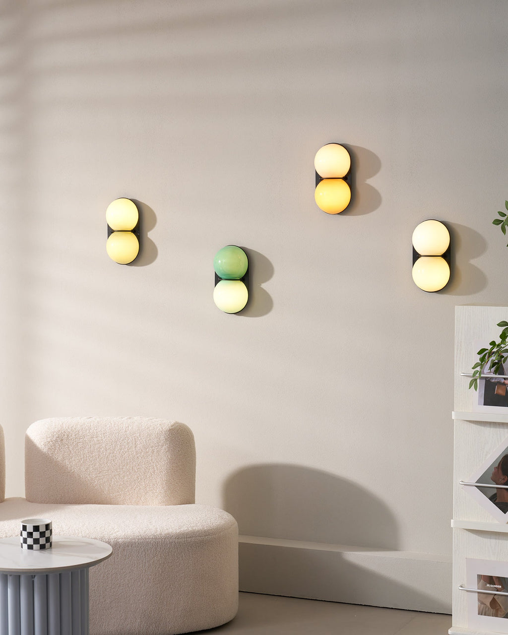 Two Globe Colored Glass Wall Sconce — design detail 63