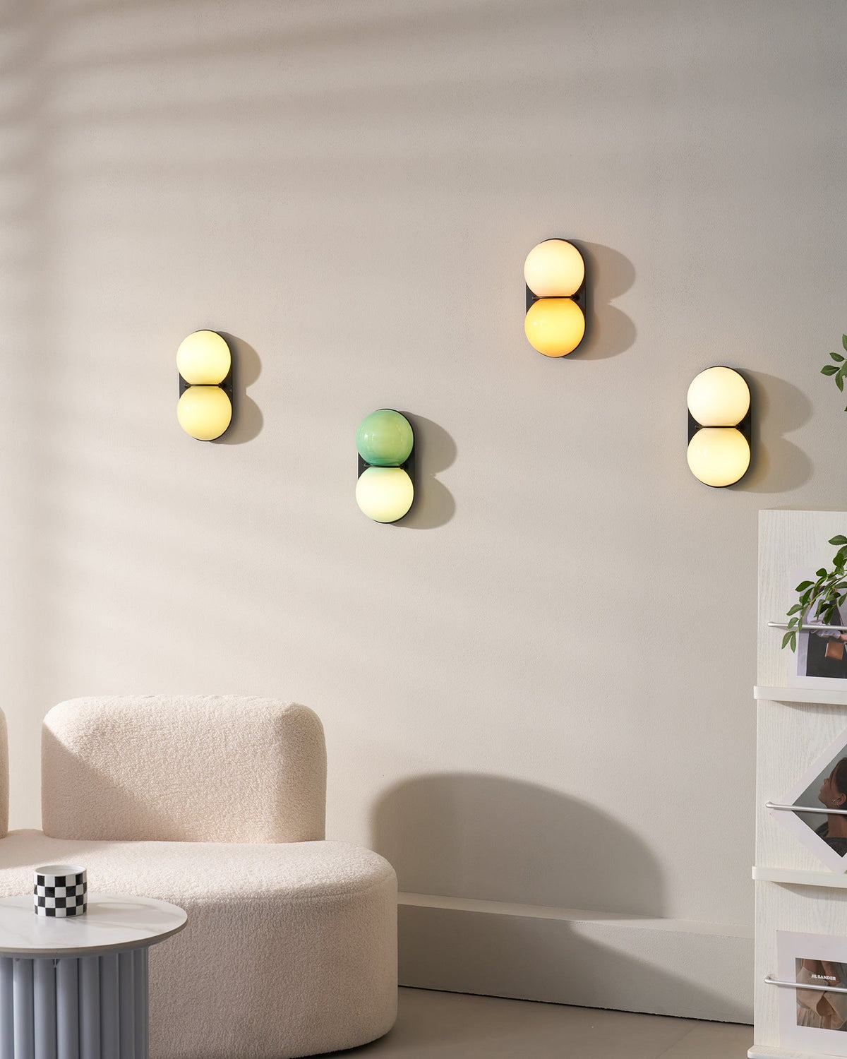 Two Globe Colored Glass Wall Sconce — design detail 63