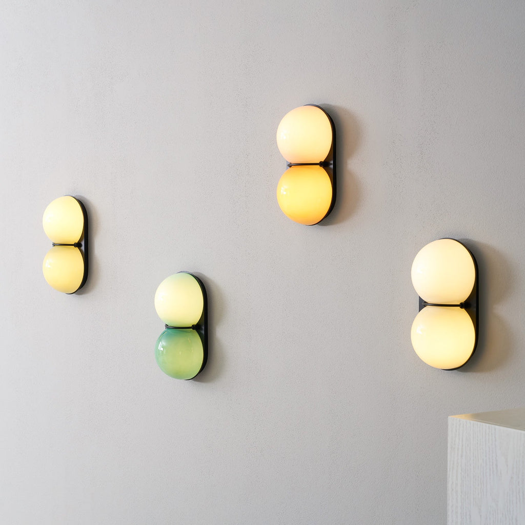 Two Globe Colored Glass Wall Sconce — design detail 69