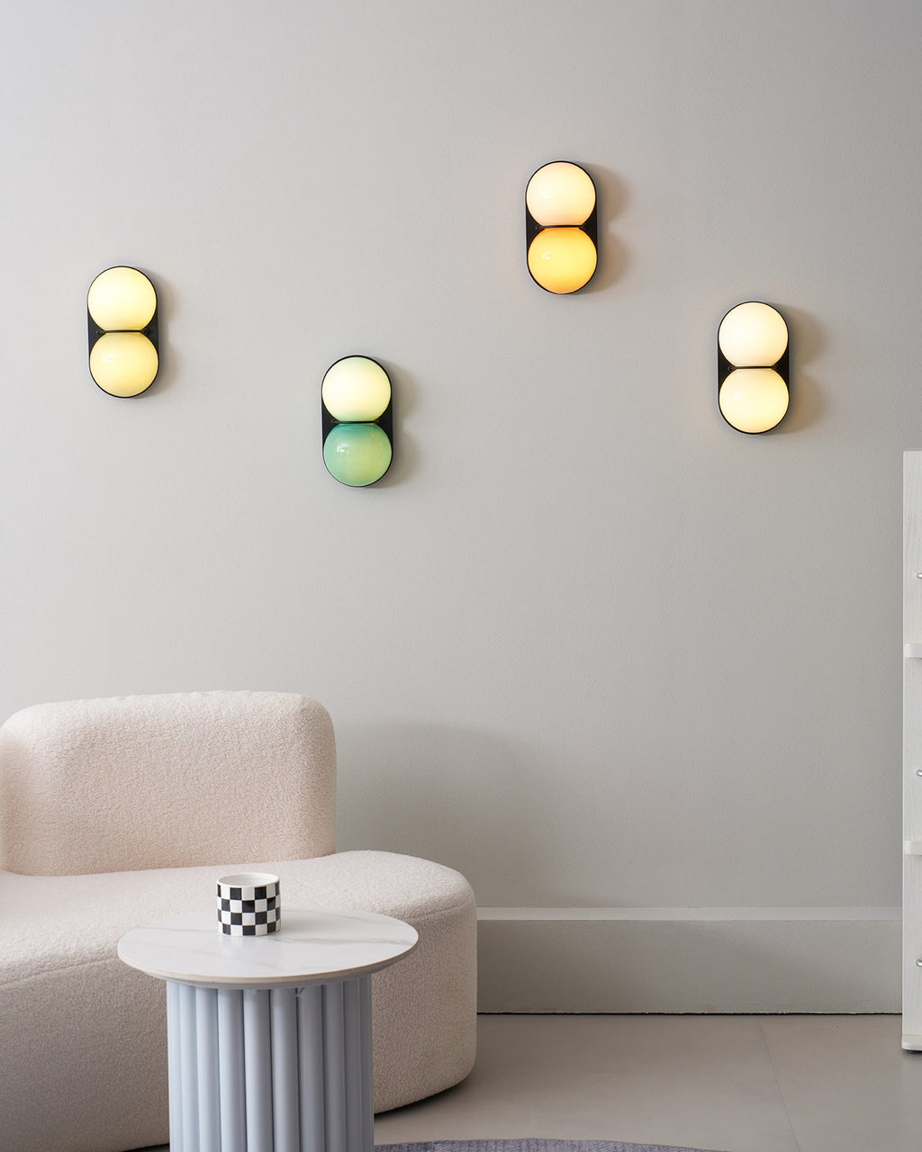 Two Globe Colored Glass Wall Sconce — design detail 70