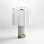 Veira Pleated Shade Marble Rechargeable Lamp — product, finish and specification view 8