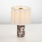 Veira Pleated Shade Marble Rechargeable Lamp — product, finish and specification view 13