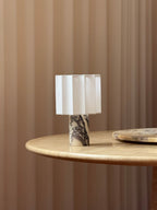 Veira Pleated Shade Marble Rechargeable Lamp — product, finish and specification view 26
