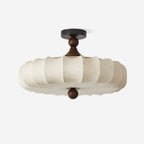Velora Textured Fabric LED Ceiling Light — product view