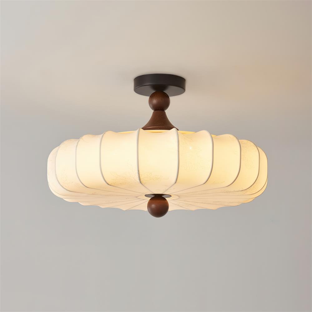 Velora Textured Fabric LED Ceiling Light — interior or design detail 2