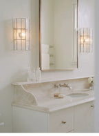 Veltra Faceted Glass Wall Sconce — finish, form and room detail 5