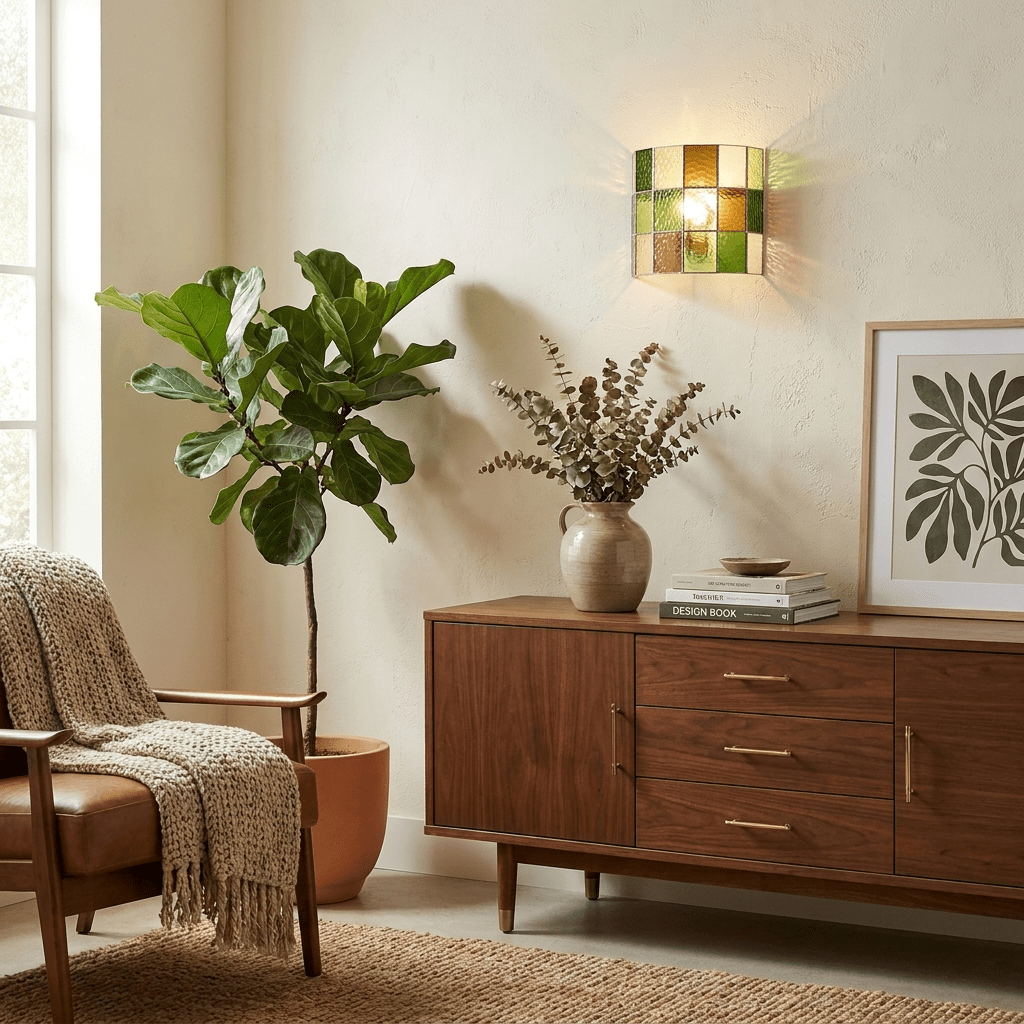 Veltra Faceted Glass Wall Sconce — finish, form and room detail 10