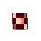 Veylen Grid Stained Glass Wall Sconce — Red
