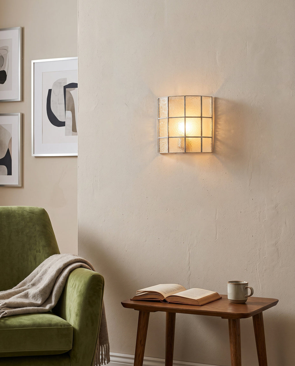 Veylen Grid Stained Glass Wall Sconce — product detail 8