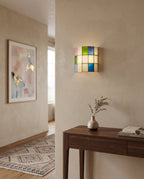 Veylen Grid Stained Glass Wall Sconce — product detail 9
